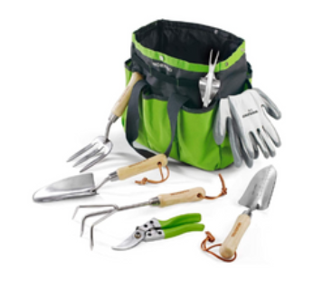 8 Piece Garden Tools Set, Stainless Steel Hand Tools with Wooden Handle