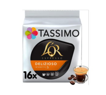 Tassimo L’OR Espresso Delizioso Coffee Pods x16 (Pack of 5, Total 80 Drinks)