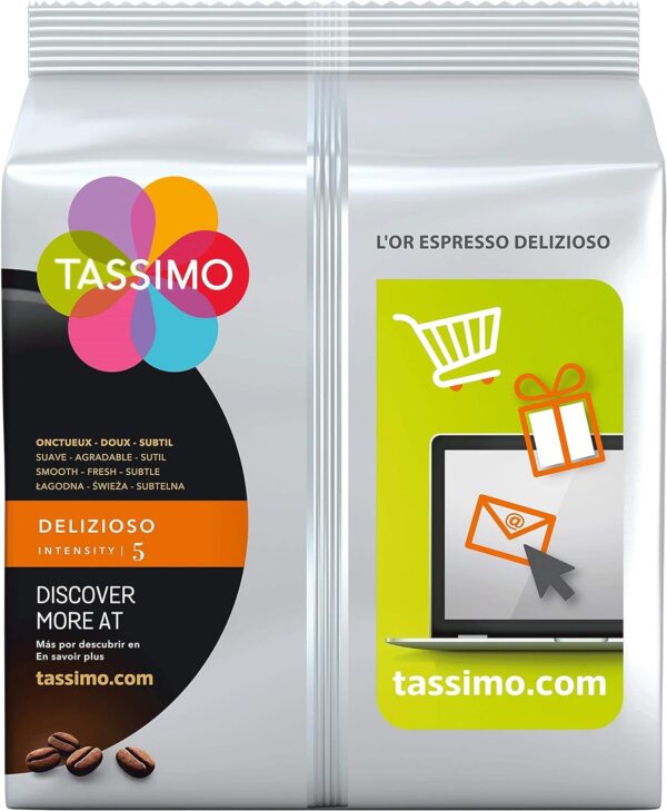 Tassimo L'OR Espresso Delizioso Coffee Pods x16 (Pack of 5, Total 80 Drinks) - Image 3